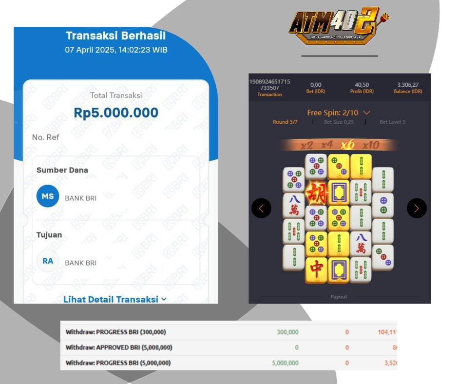 JACKPOT SLOT GACOR  MAHJONG WAYS 2 07 APRIL 2025